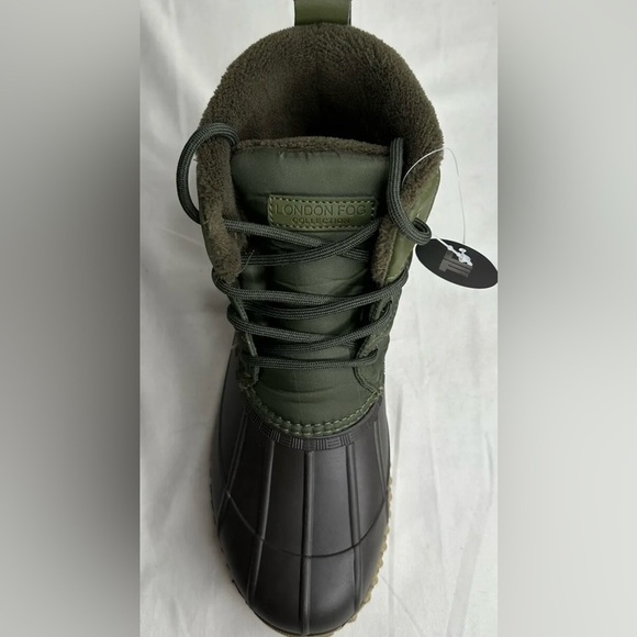 London Fog Winley Women's Water-Resistant Olive Nylon / BRO Cognac Duck Size 9m - Picture 4 of 8